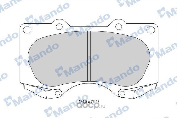 Колодки тормозные TOYOTA LC 120 4.0/3.0D/MITSUBISHI PAJERO 06> передние (Mando). Артикул MBF015614