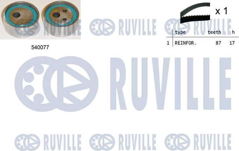 Ремень ГРМ с роликами (комплект) Ruville. Артикул 550010