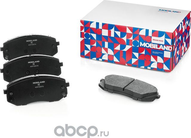 Колодки тормозные дисковые передние (4 шт.) с п/шум. пласт. HYUNDAI SONATA VI (Y (Mobiland). Артикул 429102070