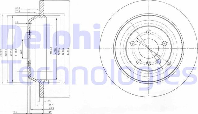 Тормозной диск Delphi. Артикул BG4031