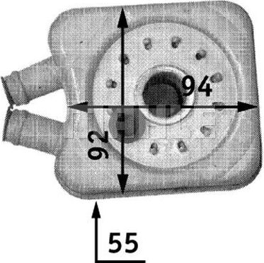 Радиатор масляный (маслоохладитель) для двигателя Mahle Behr. Артикул CLC 45 000S