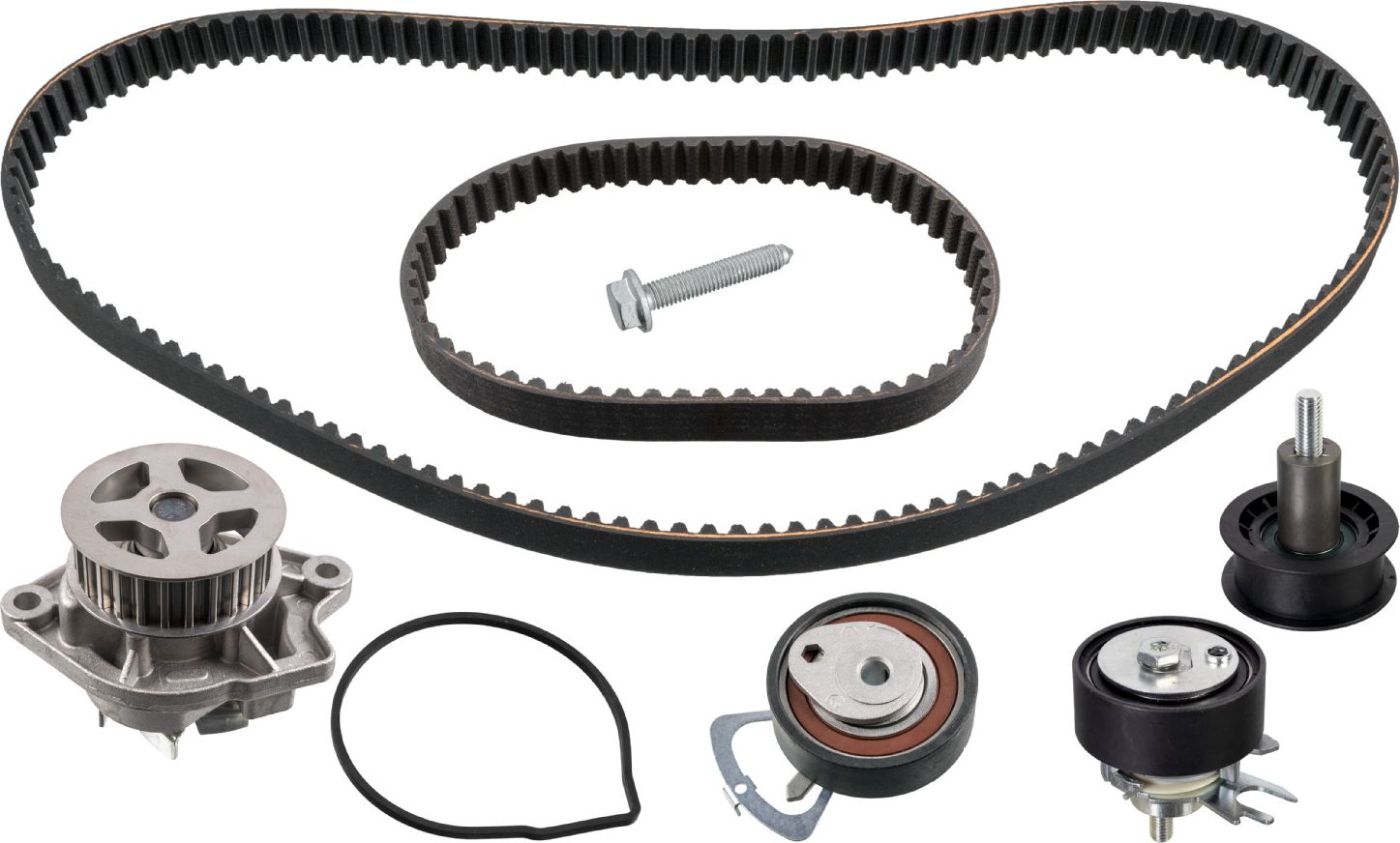 Помпа (водяной насос) с комплектом ремня ГРМ Febi Bilstein. Артикул 45118