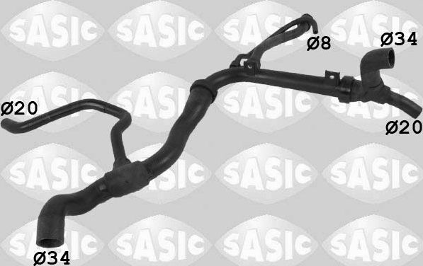 Патрубок радиатора (системы охлаждения) Sasic. Артикул 3406351