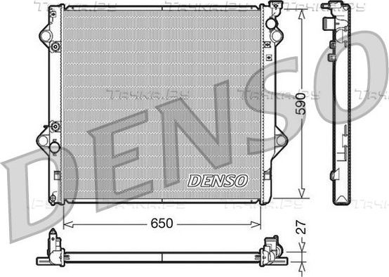 Радиатор охлаждения двигателя Denso (алюминий). Артикул DRM50047