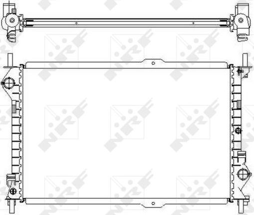 Радиатор охлаждения двигателя NRF (алюминий) для Ford Tourneo Connect I 2002-2013. Артикул 54755