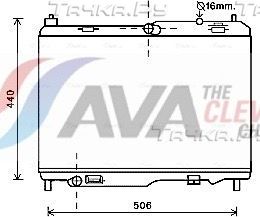 Радиатор охлаждения двигателя AVA для Ford EcoSport I 2012-2026. Артикул FD2442