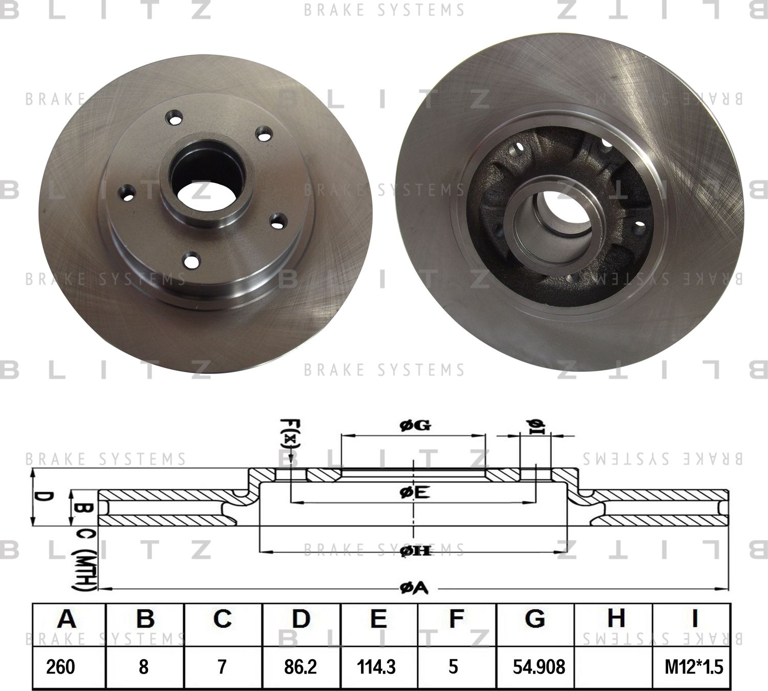 Диск тормозной RENAULT MEGANE 08- задн. (Blitz). Артикул BS0301
