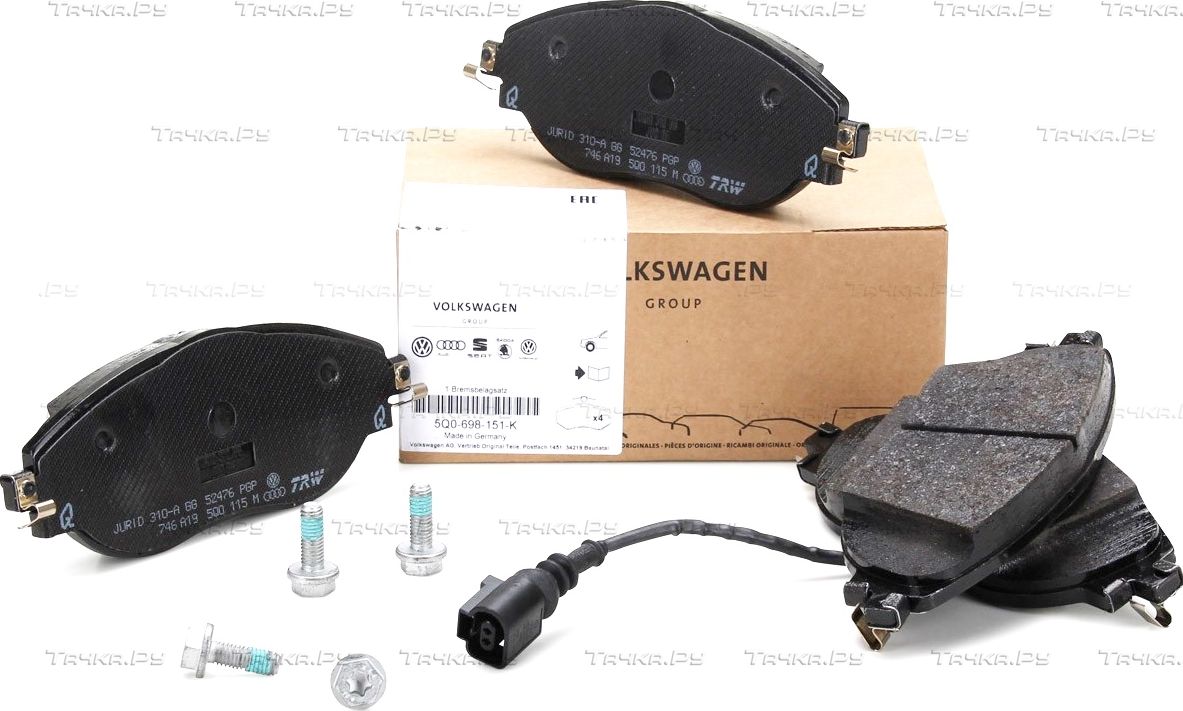 Тормозные колодки VAG передние для SEAT Leon III 2012-2026. Артикул 5Q0698151K