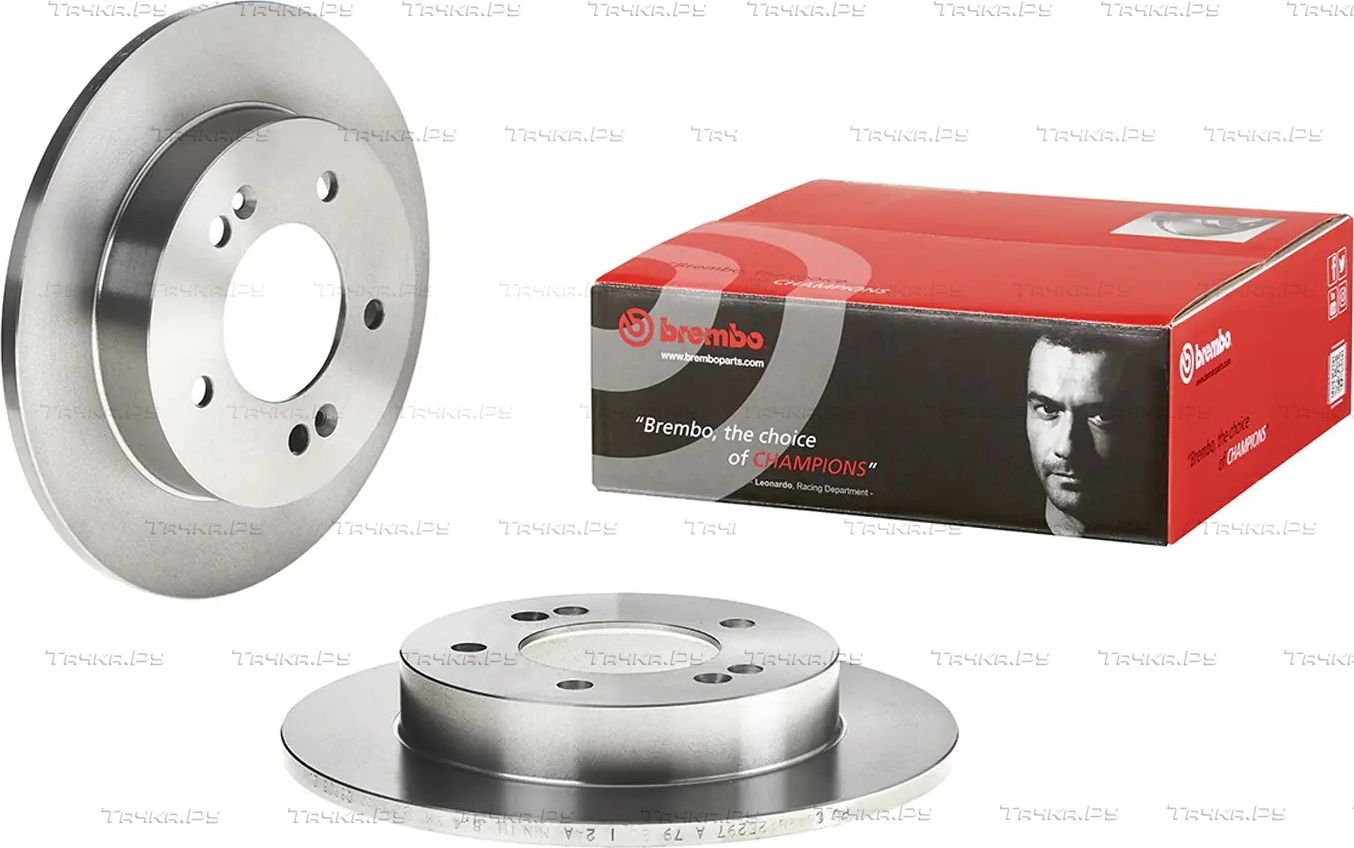 Тормозной диск Brembo задний для Kia Venga I 2010-2018. Артикул 08.9081.20