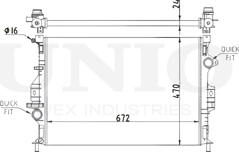 Радиатор двигателя (Unio). Артикул RAD-10098