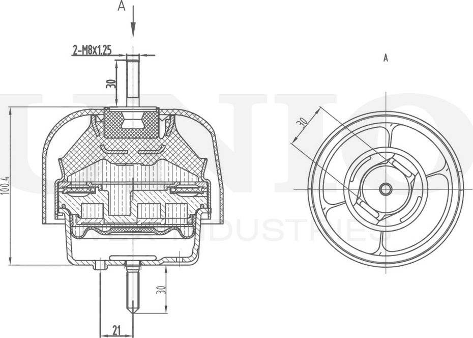 Опора двигателя (Unio). Артикул RMP-15012