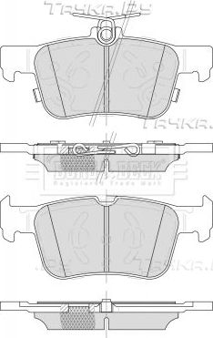 Тормозные колодки Borg & Beck задние для Ford S-MAX II 2015-2026. Артикул BBP2509