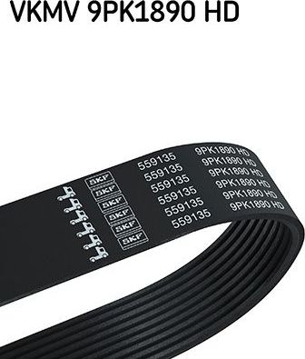 Приводной ремень поликлиновой SKF. Артикул VKMV 9PK1890 HD
