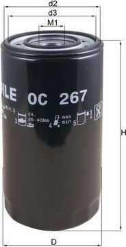 Масляный фильтр Mahle. Артикул OC 267