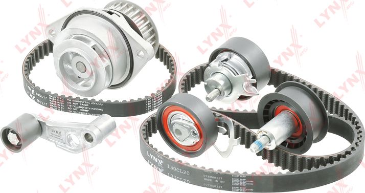 Помпа (водяной насос) с комплектом ремня ГРМ LYNXauto для SEAT Ibiza II 1997-2002. Артикул PW-1036