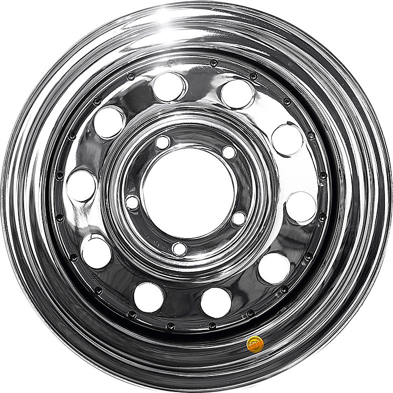 Колёсный диск OFF-ROAD Wheels усиленный стальной хромированный 5x139,7 8xR16 d110 ET-19 для Dodge RAM 1500. Артикул 1680-53910CH-19