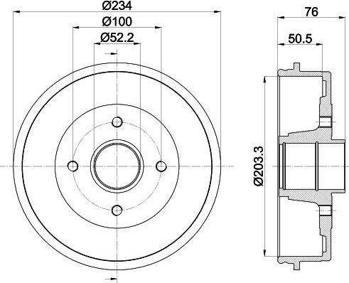 Тормозной барабан Mintex. Артикул MBD044