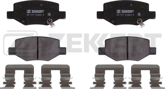 Тормозные колодки Zekkert задние для Geely Coolray I 2020-2026. Артикул BS-1177