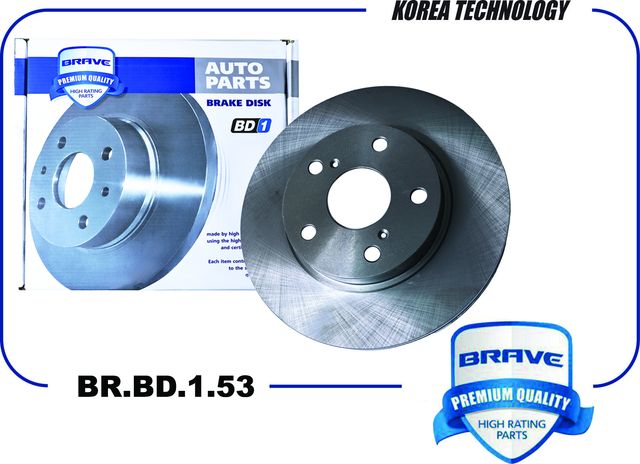 Диск тормозной передний 4351212670 BR.BD.1.53 Corolla E150 07-, Corolla XI 13-, (Brave). Артикул BRBD153