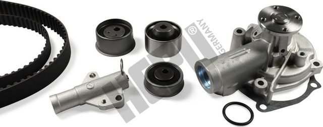 Помпа (водяной насос) с комплектом ремня ГРМ Hepu. Артикул PK75540