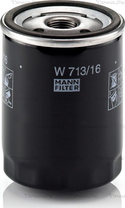 Масляный фильтр Mann-Filter для Innocenti Elba 1994-1996. Артикул W 713/16