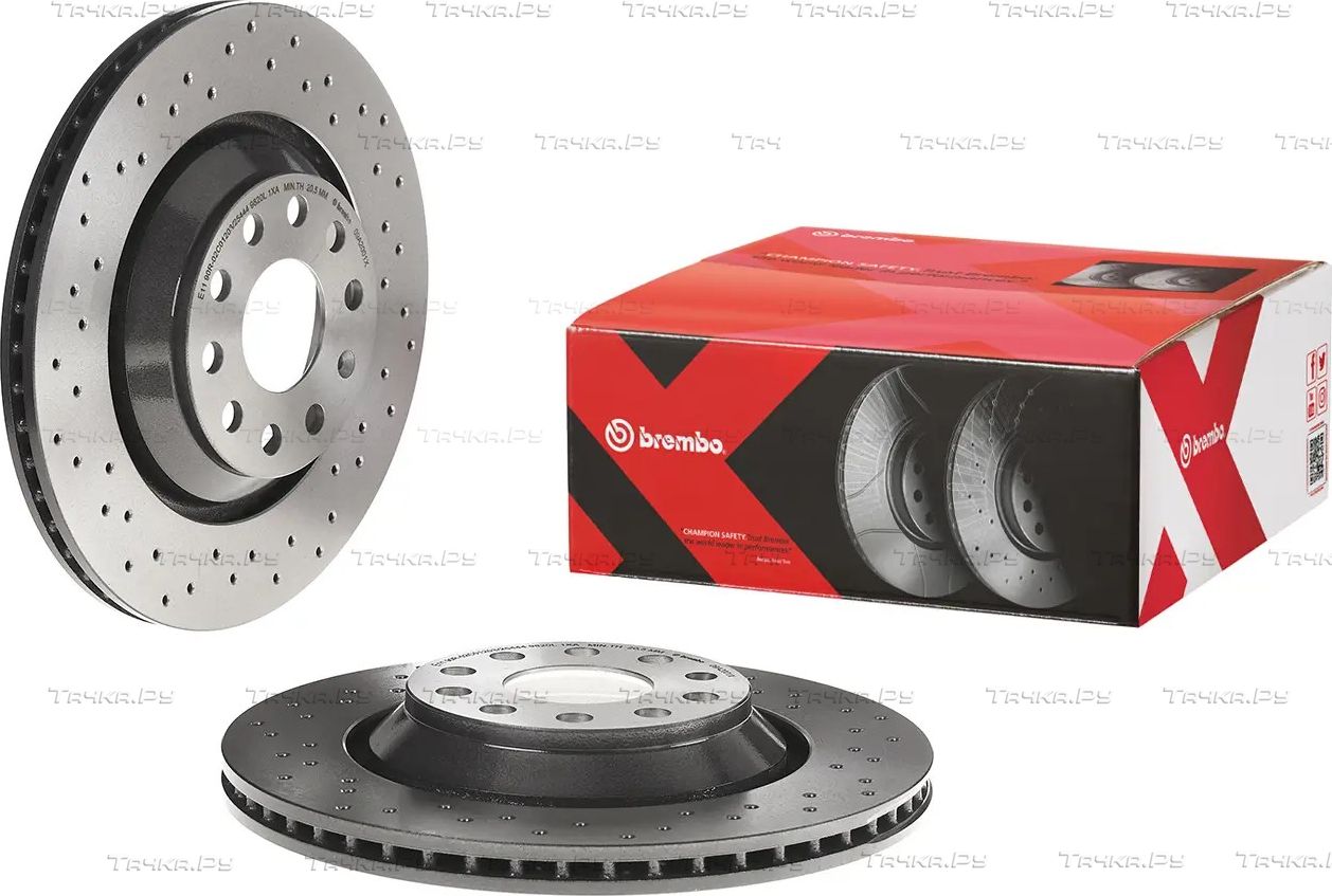 Тормозной диск Brembo XTRA LINE - Xtra задний для Audi A3 IV (8Y) 2019-2026. Артикул 09.A200.1X
