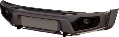 Бампер передний АВС-Дизайн для УАЗ Patriot 2014-2024 с лифтом 0-65 мм. ЛЕГКИЙ-У, с оптикой, под покраску. Артикул ABC.UAZ.FB.31P