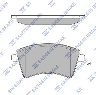 Тормозные колодки Sangsin Hi-Q. Артикул SP4059