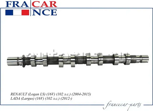 Распредвал RENAULT/LADA LOGAN/SANDERO/DUSTER/LARGUS 09- 1.6 16 кл.102 л.с. выпус (Francecar). Артикул FCR20V081