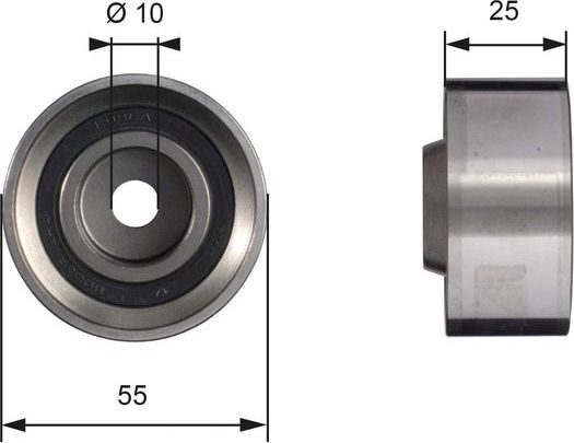 Направляющий (ведущий) ролик ремня ГРМ Gates PowerGrip® для Hyundai Matrix I 2001-2010. Артикул T42016