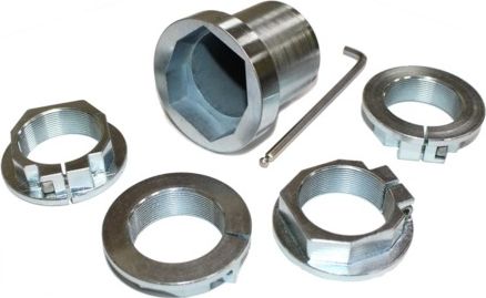 Комплект фиксации ИЖ-ТЕХНО ступичного узла (в сборе) серии Спорт для УАЗ Буханка 1958-2026. Артикул U-SPDL-NUT-KIT-S