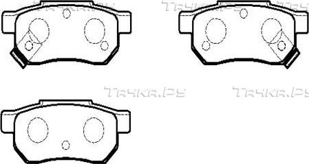 Тормозные колодки HSB задние для Honda Accord III 1987-1989. Артикул HP5123