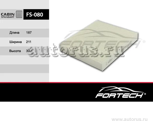 Фильтр салона SUBARU: Impreza II 00-07 (Fortech). Артикул FS080