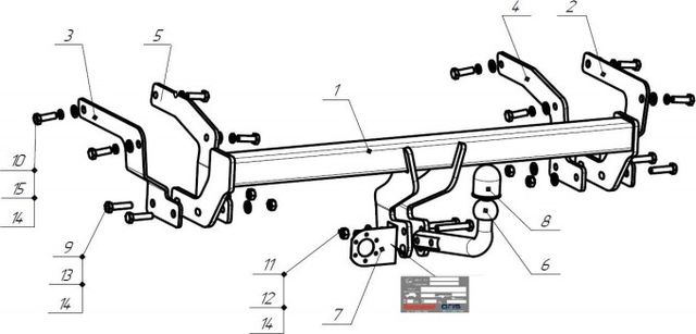 Фаркоп Oris (ранее Bosal) дляToyota RAV-4 V 2018-2026. Артикул 3081-A