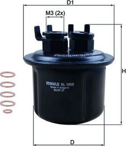 Топливный фильтр Mahle для Honda CR-X II 1987-1992. Артикул KL 1050D