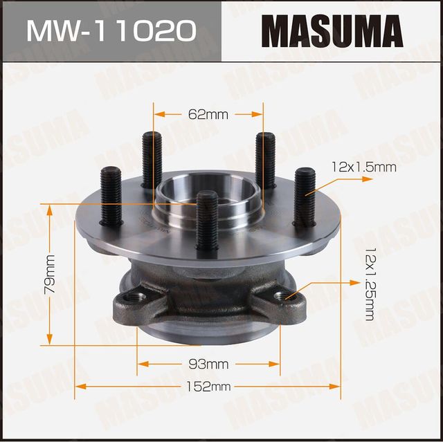 Ступичный узел MASUMA front LEXUS RX350 / GGL25L, AGL25L. Артикул MW11020