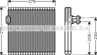 Испаритель кондиционера AVA. Артикул TOV485