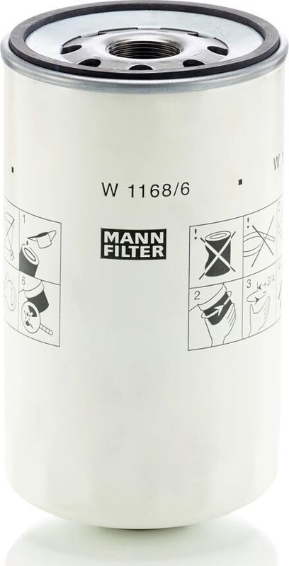 Масляный фильтр Mann-Filter для Fendt Vario 2013-2026. Артикул W 1168/6