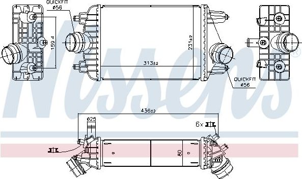 Интеркулер Nissens ** FIRST FIT ** для Porsche 911 VII (991) 2013-2026. Артикул 961303