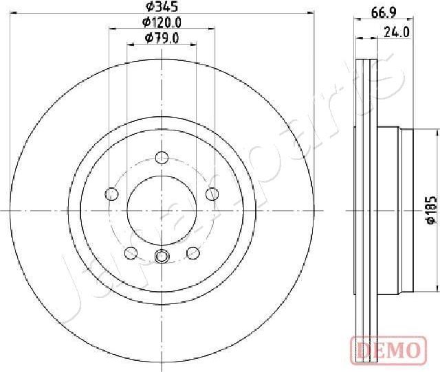 Тормозной диск Japanparts. Артикул DP-0126C