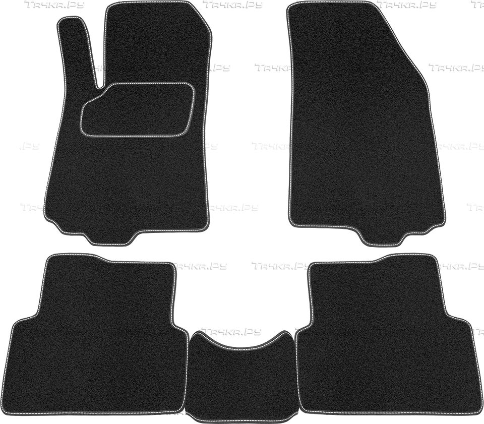 Коврики Rezkon ворсовые Стандарт для салона Chevrolet Aveo II 2012-2015. Артикул 2512005200