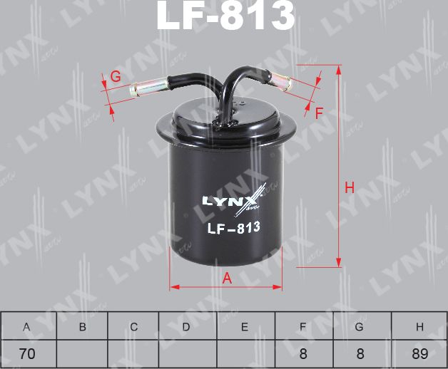 Топливный фильтр LYNXauto. Артикул LF-813