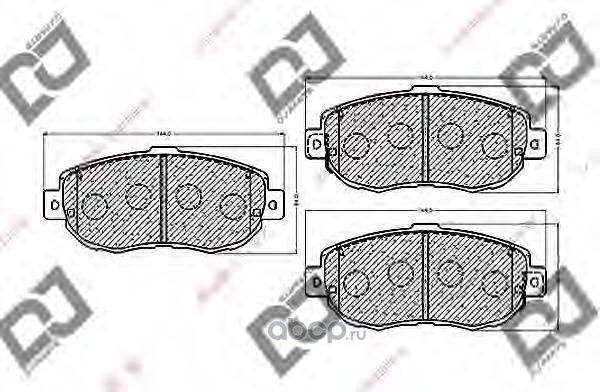 Колодки тормозные дисковые (DJ Parts). Артикул BP1071