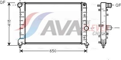 Радиатор охлаждения двигателя AVA. Артикул ALA2083