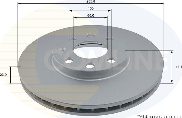 Тормозной диск Comline COATED. Артикул ADC1105V