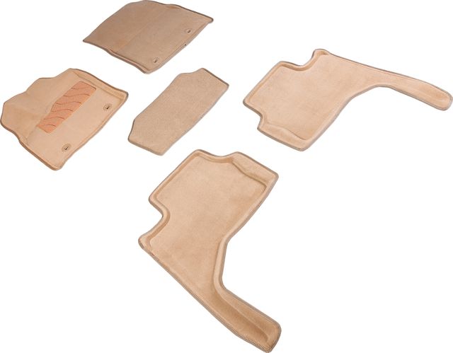 Коврики Seintex 3D ворсовые для салона Toyota Land Cruiser 300 2021-2026 БЕЖЕВЫЕ. Артикул 96537