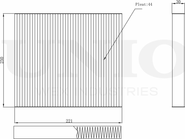 Фильтр салона (Unio). Артикул FLT-40020