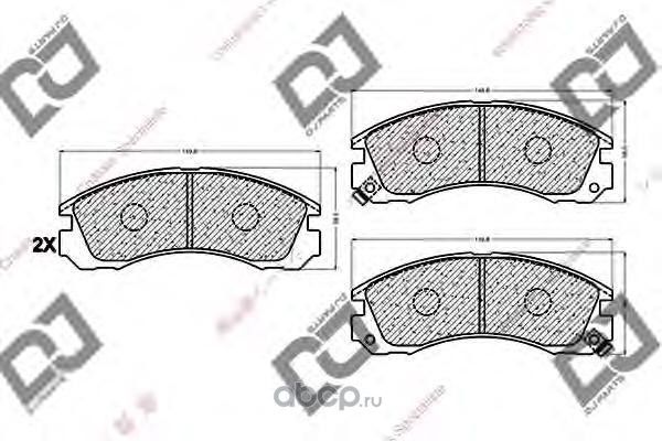 Колодки тормозные дисковые (DJ Parts). Артикул BP1024