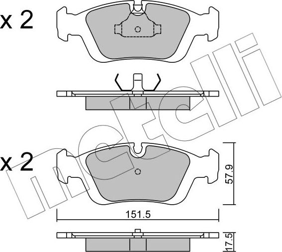 Тормозные колодки Metelli. Артикул 22-0124-0