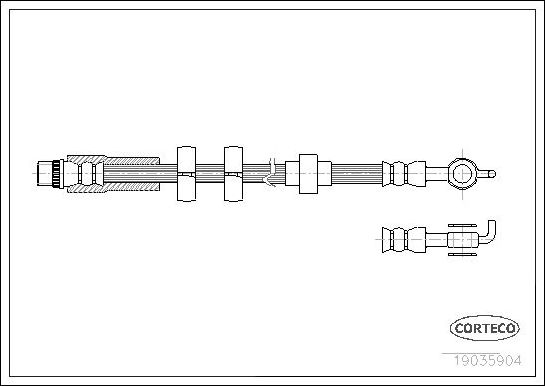 Тормозной шланг Corteco. Артикул 19035904